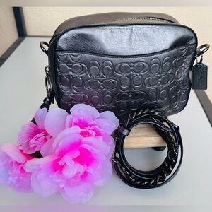 Coach metallic camera bag